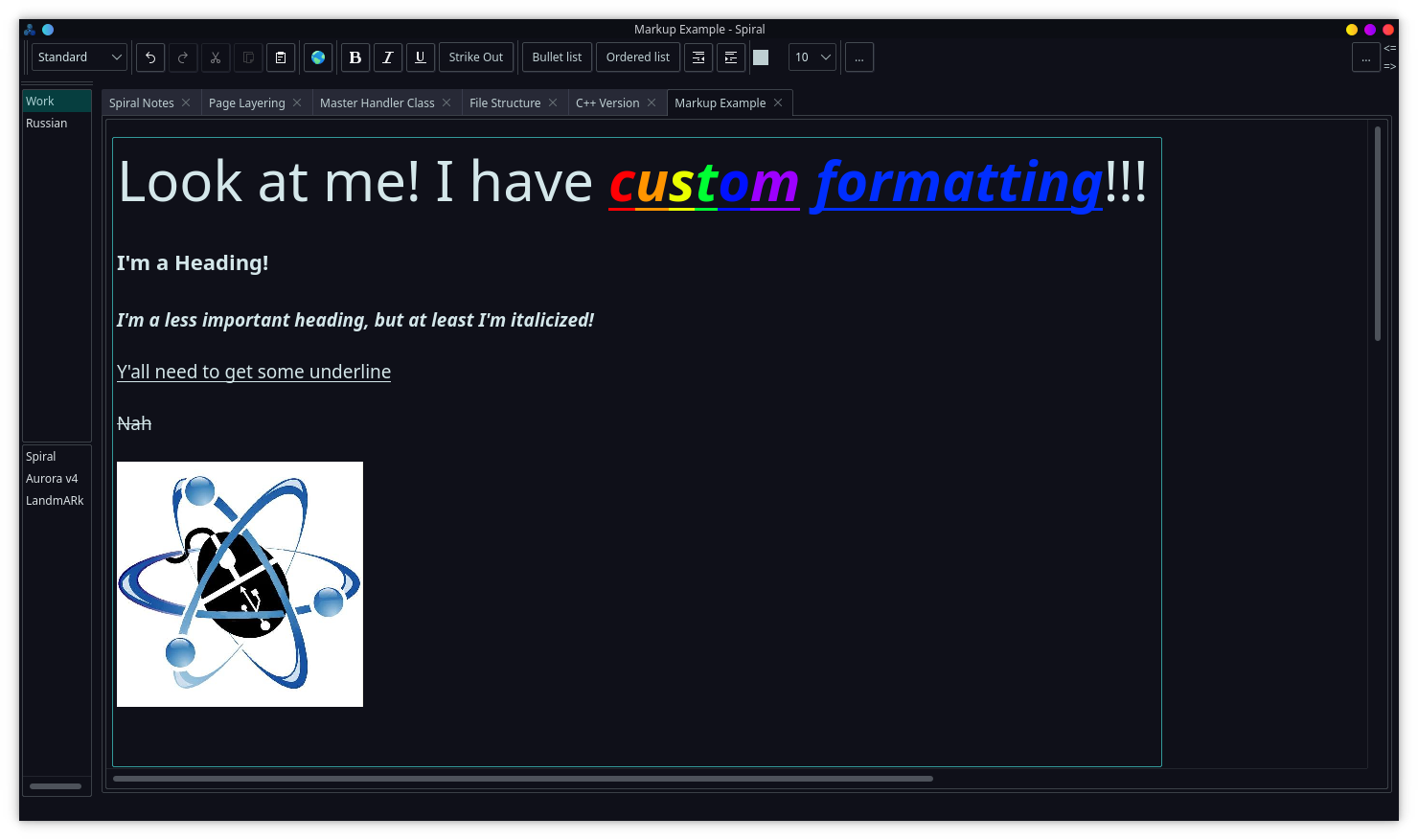 Formatting